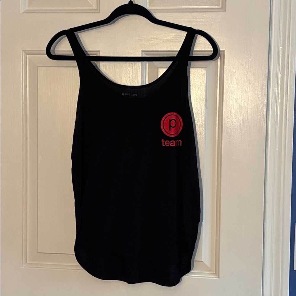 Black Tank Top with Red Pure Barre Logo